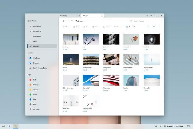 Modern File Explorer concept with Fluent Design and tabs