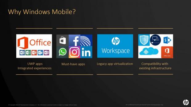 HP claims Windows 10 Mobile already has the essential app package