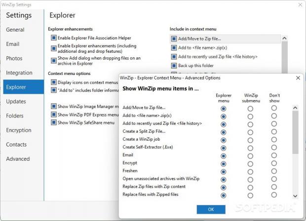 Multiple options are availalbe for the Explorer integration.