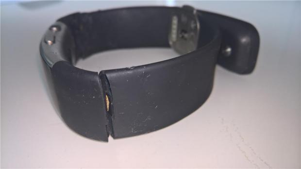 Microsoft Band 2 with cracked rubber