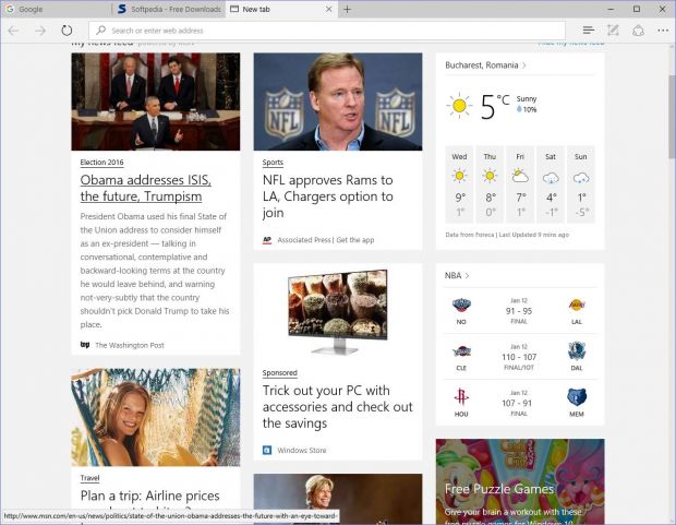 Edge browser is the default browser in Windows 10