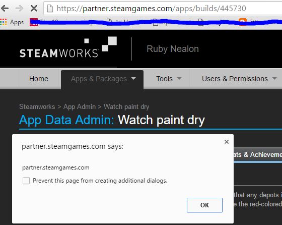 XSS bug on Steamworks, proof-of-concept