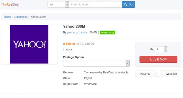 Peace's Yahoo listing