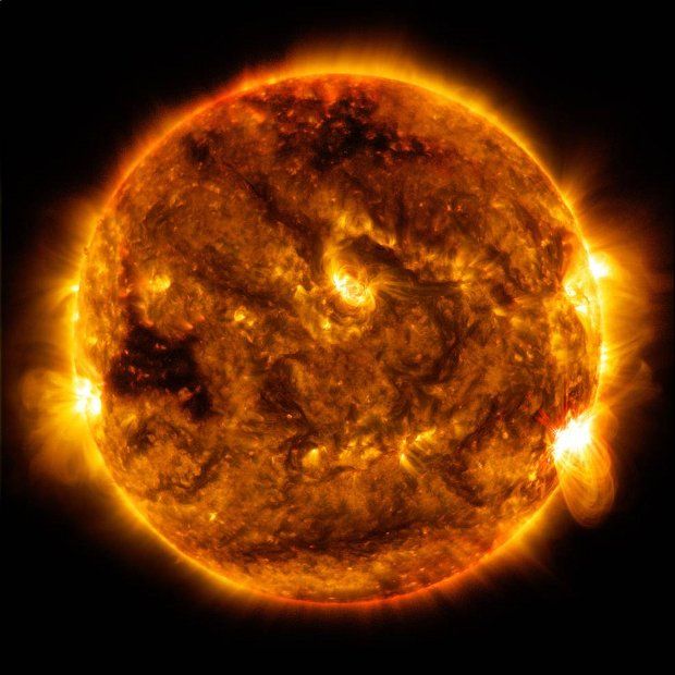 NASA's Solar Dynamics Observatory sees the Sun flare up