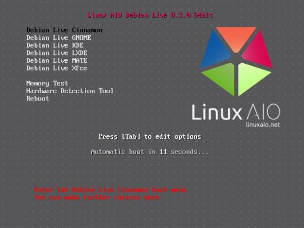 Linux AIO Debian Live 8.3.0