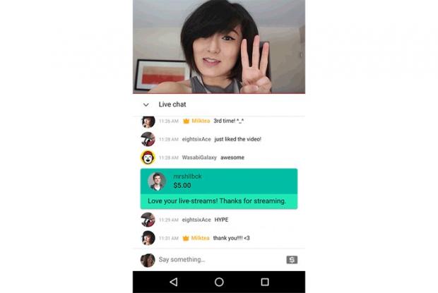 YouTube Super Chat feature in LiveStream