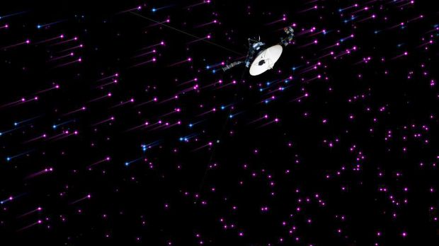 Voyager 1 in the magnetic highway