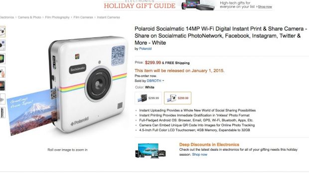 Polaroid Socialmatic listing on Amazon