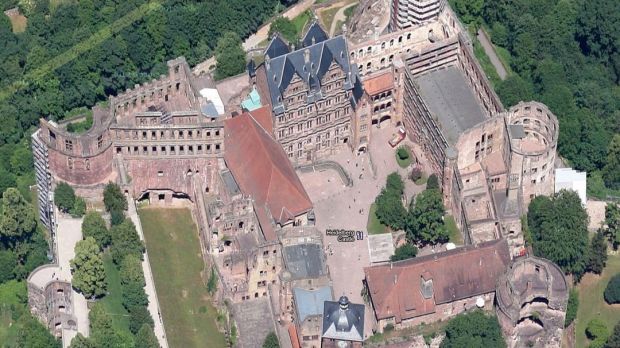 Aerial imagery for Heidelberg, Germany in Google Maps