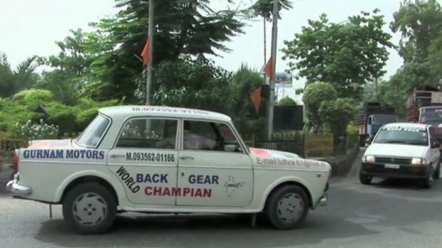 Man in India started driving backwards in 2003