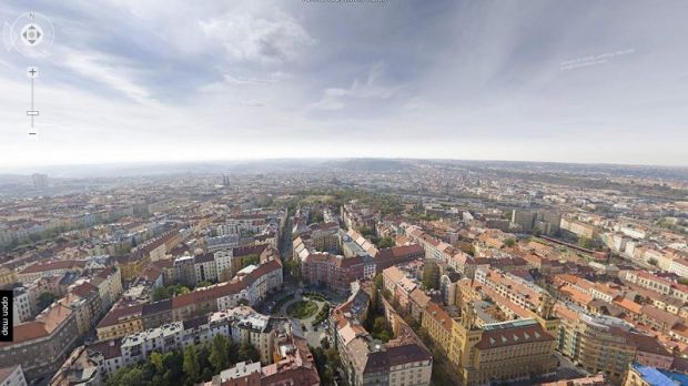 The panoramic view of Prague from 360 Cities