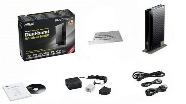 ASUS DSL-N66U router & accessories