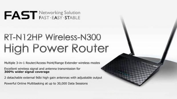 ASUS RT-N12HP High Power Wireless-N300 3-in-1 Router