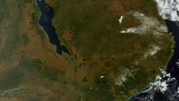 A view of the east-African rift that continues to part the Red Sea