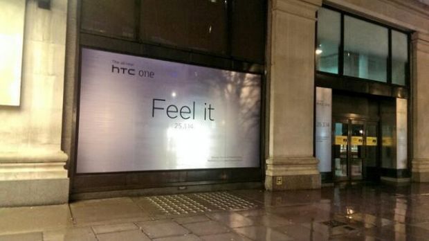 All New HTC One branding displayed in London