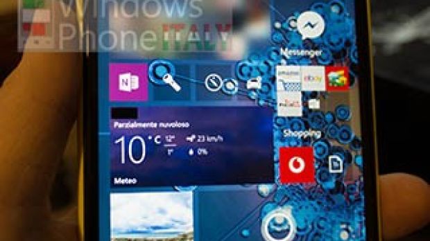 Alleged Windows Phone 10 home screen