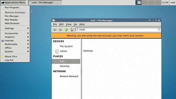 Alpine Linux with the Xfce desktop