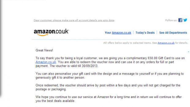 Amazon phishing scam