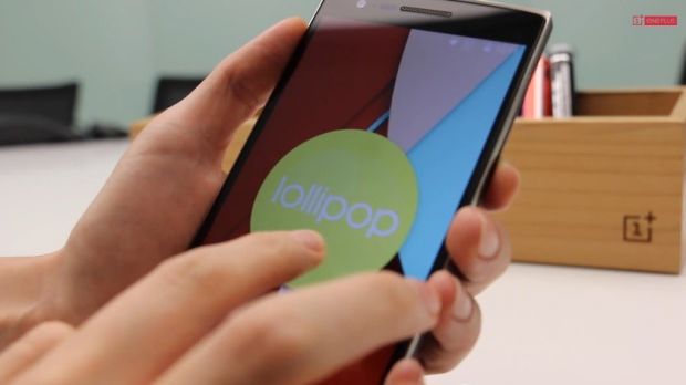 Android 5.0 Lollipop shown on OnePlus One