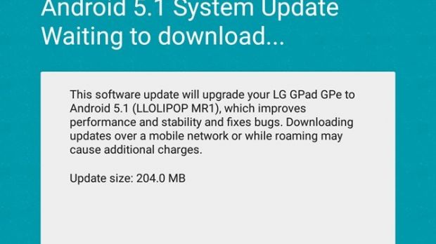 LG G Pad 8.3 GPe getting system update
