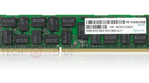 Apacer's 16 GB ECC RMIMM DDR3 memory module