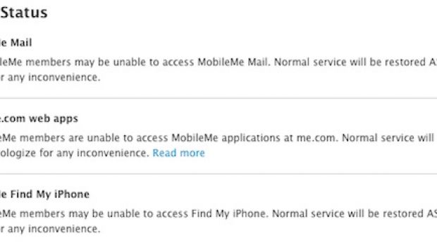 Apple acknowledges MobileMe downtime on system status page
