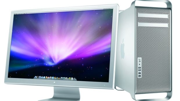 The discontinued, 23" Apple Cinema Display (advertised along wtih Apple's powerful Mac Pro)