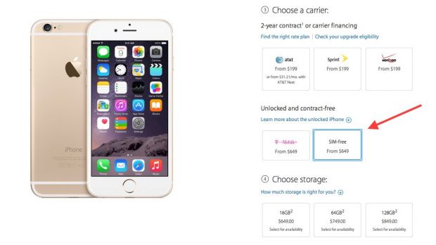 SIM-free iPhone 6 sells for $649 in the US, no strings attached