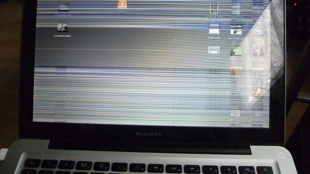 MacBook Pro with distorted image