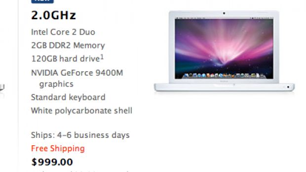 A screnshot of the 13-inch White MacBook specs list