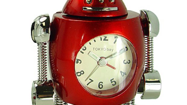 The robot-themed alarm clocks from TOKYObay