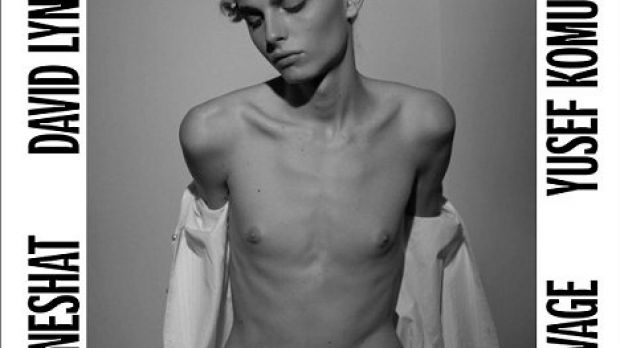 Male androgynous model Andrej Pejic in Dossier magazine