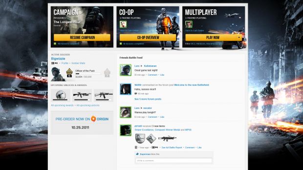 Battlefield 3 Battlelog screenshot