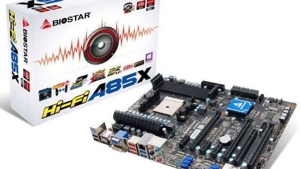 Biostar's new AMD Trinity FM2 Hi-FI motherboard called Hi-Fi A85X