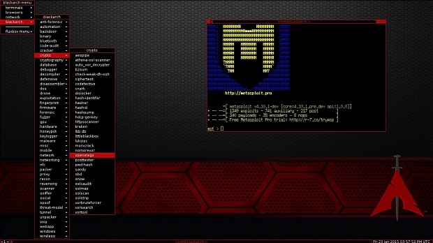 BlackArch Linux with Fluxbox