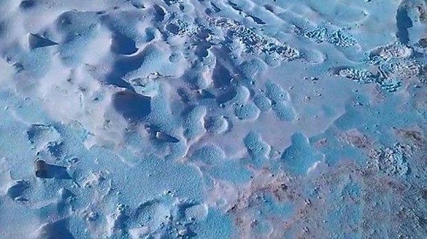 Blue snow falls over Russia's Chelyabinsk region