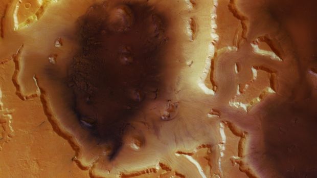 This image shows the Deuteronilus Mensae region on Mars, an area primarily characterized by glacial features.