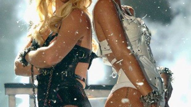 Rihanna and Britney Spears perform “S&M” at the Billboard Music Awards 2011