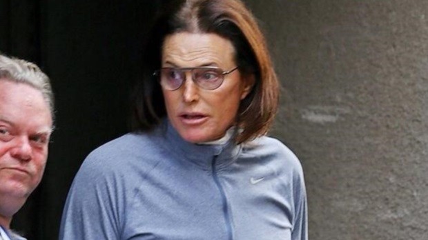 Bruce Jenner emerges from doctor's office after he had his Adam's apple shaved off