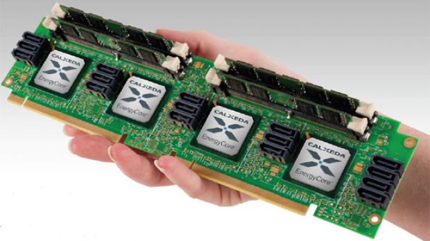 Calxeda server board with four quad-core ARM Cortex-A9 cores