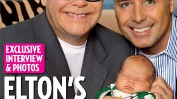 Sir Elton John and partner David Furnish introduce baby Zachary to the world