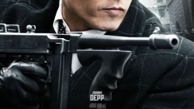 Johnny Depp as John Dillinger in official character poster for “Public Enemies”