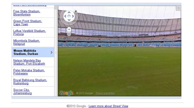 2010 World Cup stadiums on Google Street View