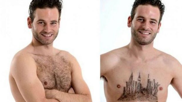Chest hair is not all that easy to trim