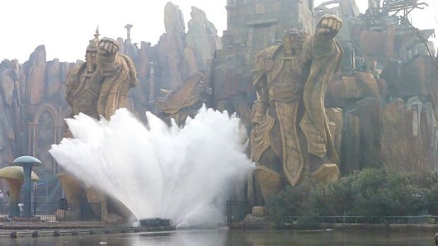 Characters guard the World of Warcraft amusement park