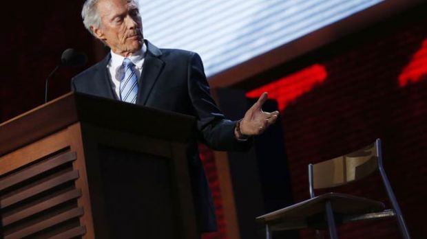 The photo that unleashed hell: Clint Eastwood talks to an empty chair at the RNC