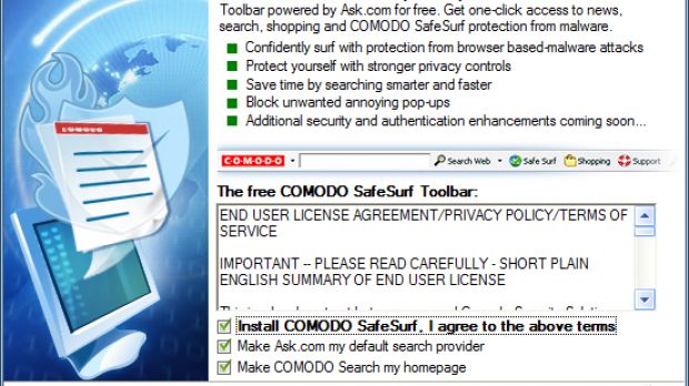 Comodo Internet Security attempts to make unneeded changes to your browser