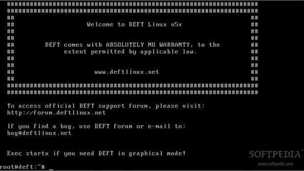 DEFT Linux 5.1, the command line interface
