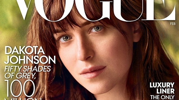 Dakota Johnson covers the February 2015 issue of Vogue US