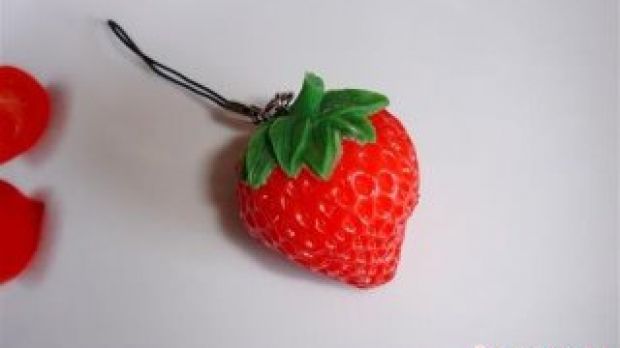 Strawberry mobile phone strap